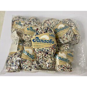 Brunswick Panache Yarn 10 Skein Cotton Blend Nautical White Red Blue Mix England